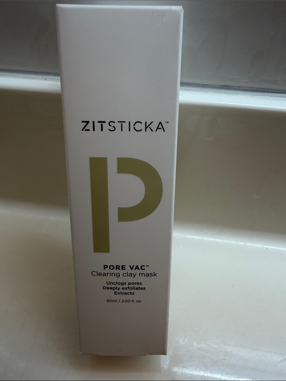 NIB ZITSTICKA Pore Vac Clearing Clay Mask Deep Exfoliator 2.03 oz.